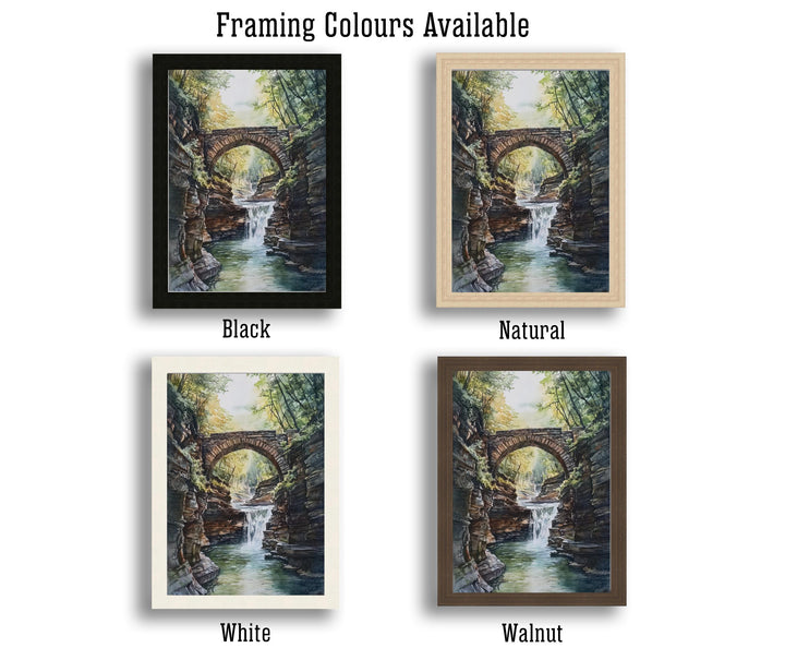 Finger Lakes Watercolor Painting New York Landscape Art Finger Lakes Poster Watercolor Nature Art Scenic Finger Lakes Decor