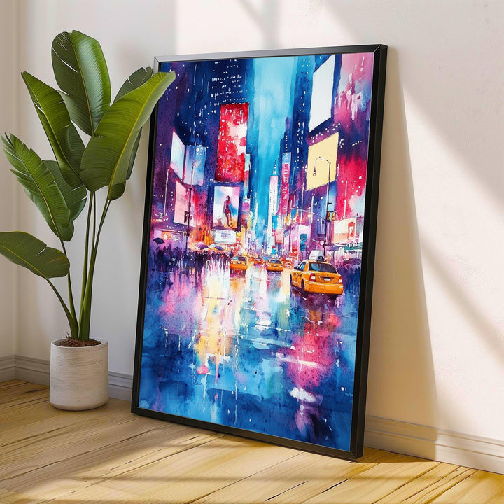 Broadway NY Watercolor Painting New York City Art Broadway Poster Watercolor Cityscape Scenic Broadway