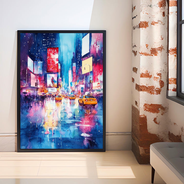 Broadway NY Watercolor Painting New York City Art Broadway Poster Watercolor Cityscape Scenic Broadway