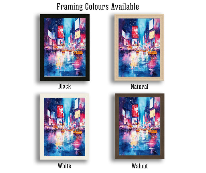 Broadway NY Watercolor Painting New York City Art Broadway Poster Watercolor Cityscape Scenic Broadway