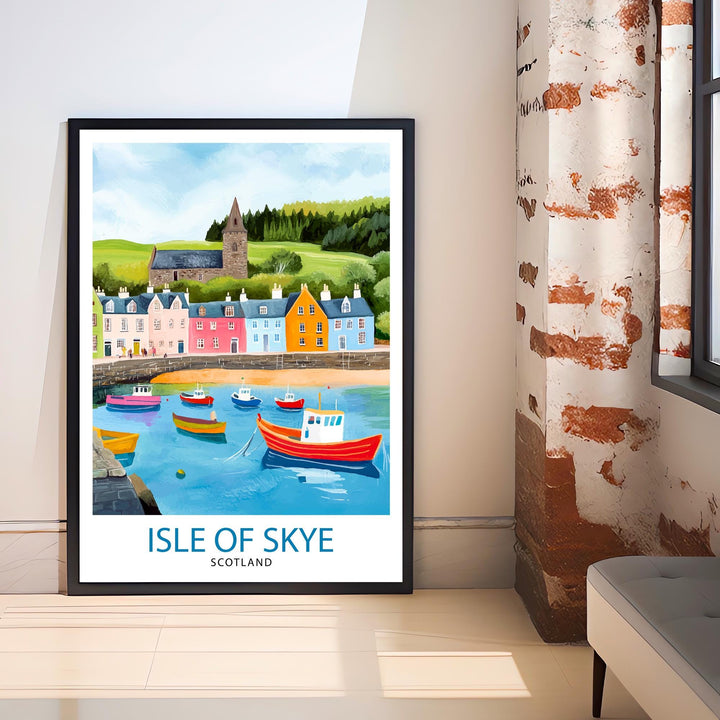 Isle of Skye Travel Poster Scottish Highlands Art Isle of Skye Print Scenic Scotland Poster Isle of Skye Decor