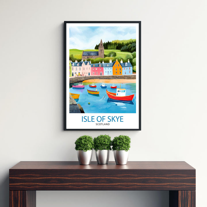 Isle of Skye Travel Poster Scottish Highlands Art Isle of Skye Print Scenic Scotland Poster Isle of Skye Decor