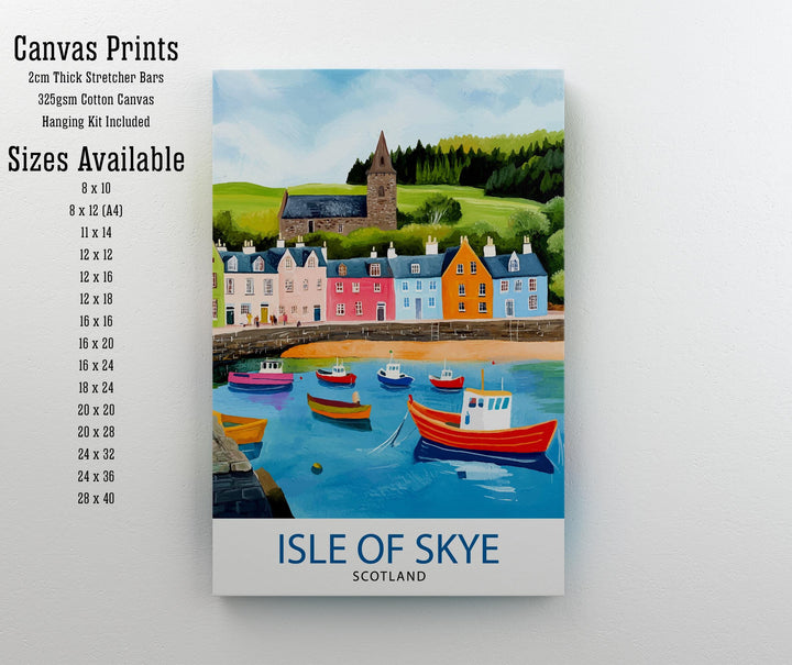 Isle of Skye Travel Poster Scottish Highlands Art Isle of Skye Print Scenic Scotland Poster Isle of Skye Decor