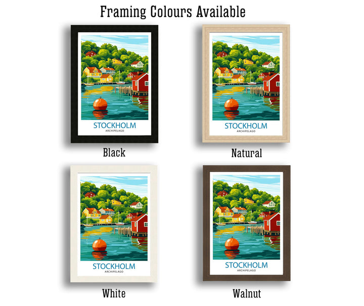 Stockholm Archipelago Travel Poster Sweden Archipelago Art Stockholm Poster Scenic Archipelago Decor Swedish Nature Art