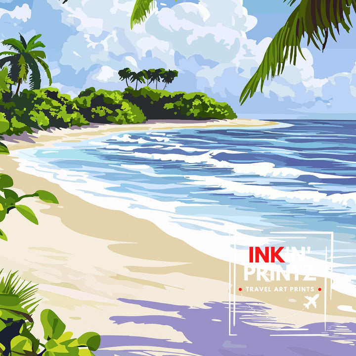 Florida Keys Travel Poster Florida Beach Art Keys Poster Scenic Island Poster Tropical Travel Decor Florida Keys Wall Art