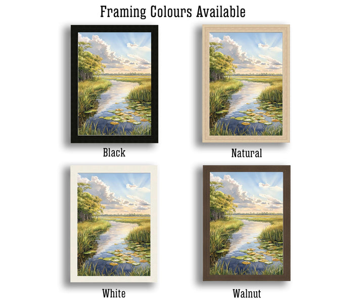 Everglades Watercolor Painting Florida Landscape Art Everglades Poster Scenic Watercolor Nature Art Everglades Wildlife Decor