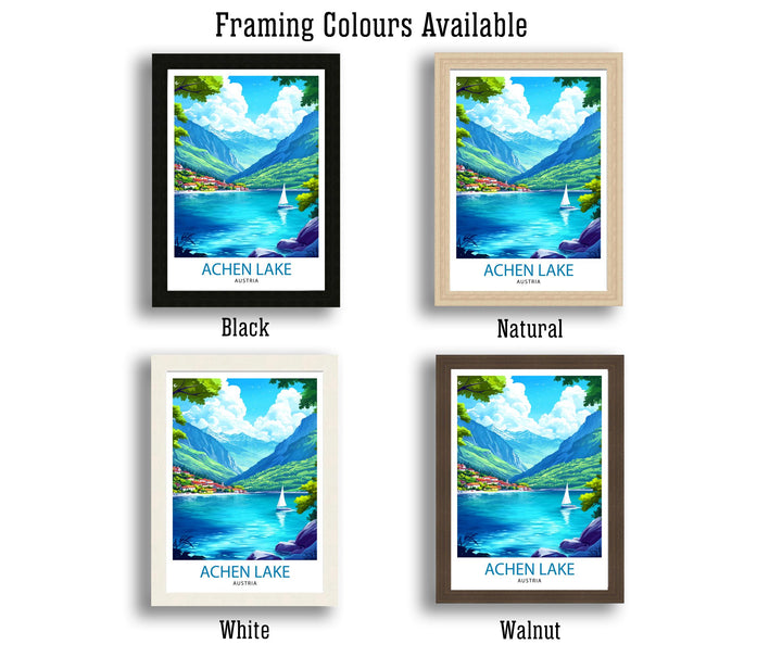 Achen Lake Travel Poster Austria Landscape Art Achen See Poster Scenic Austrian Lake Poster Nature Travel Decor