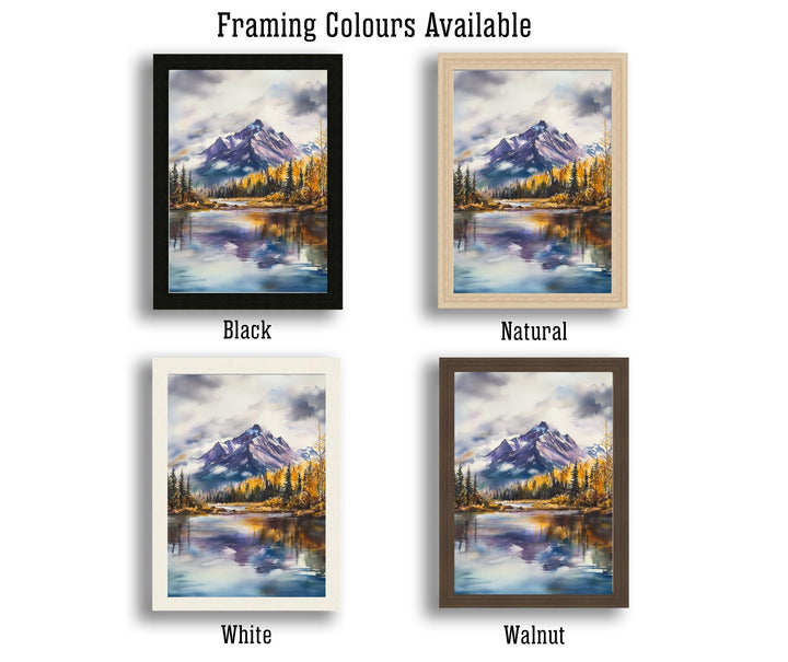 Alaska Watercolor Poster Alaskan Landscape Art Alaska Nature Poster Watercolor Mountain Art Scenic Alaska Decor