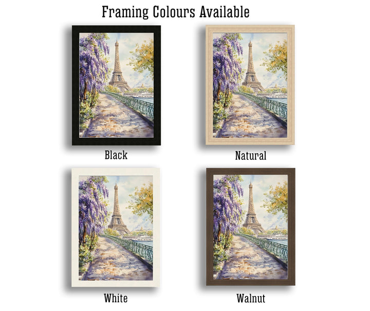 Paris Watercolor Painting Eiffel Tower Art Paris Print Scenic Watercolor Parisian Decor France Watercolor Art