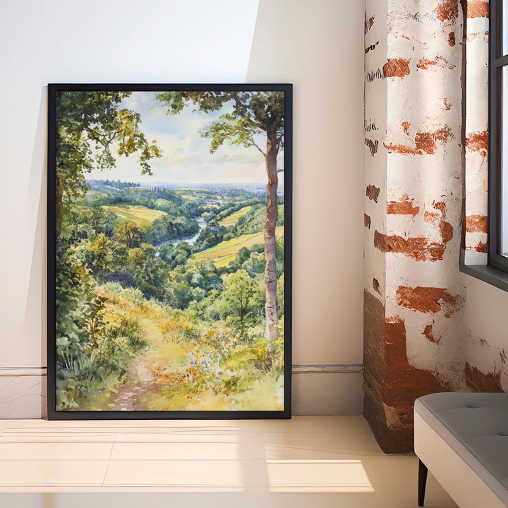 Forest of Dean Watercolor Painting UK Woodland Art Forest of Dean Print Scenic Nature Watercolor Decor