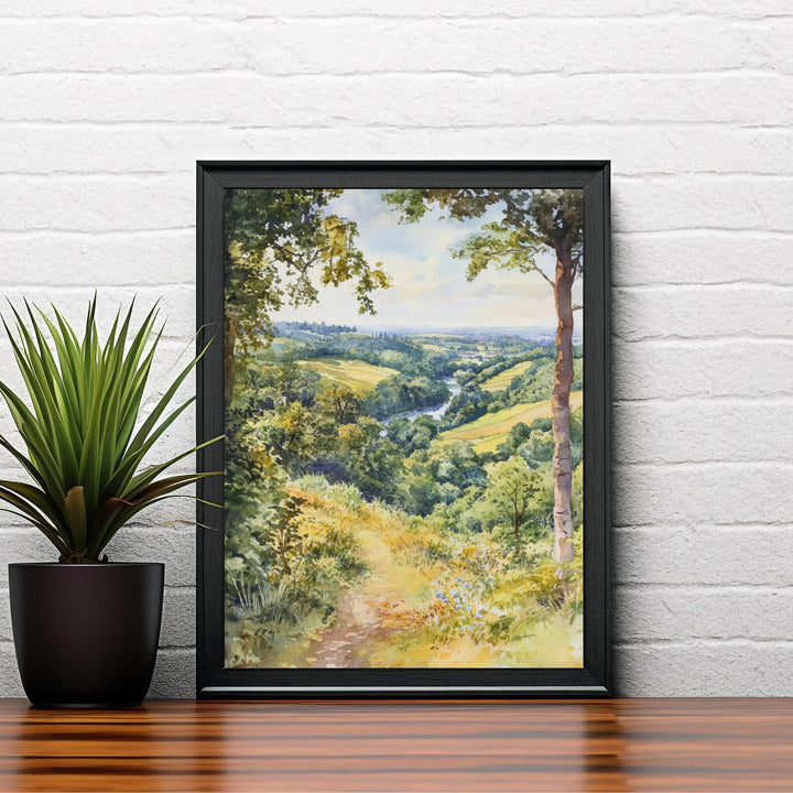 Forest of Dean Watercolor Painting UK Woodland Art Forest of Dean Print Scenic Nature Watercolor Decor
