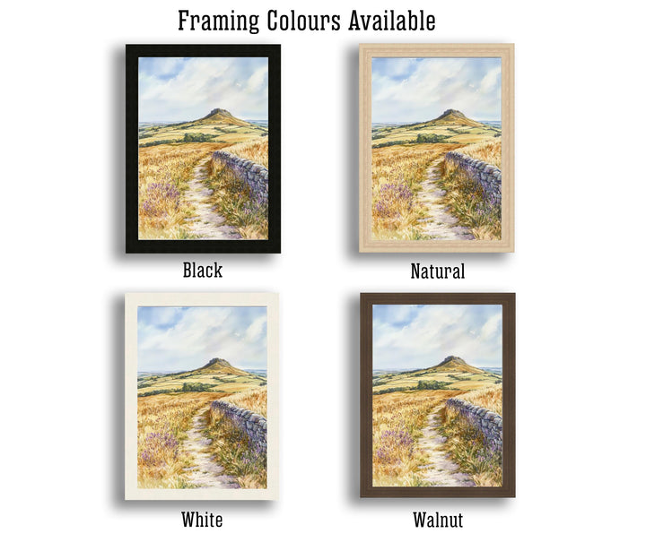 Roseberry Topping Watercolor Painting North Yorkshire Art Roseberry Topping Print Scenic UK Landscape Decor