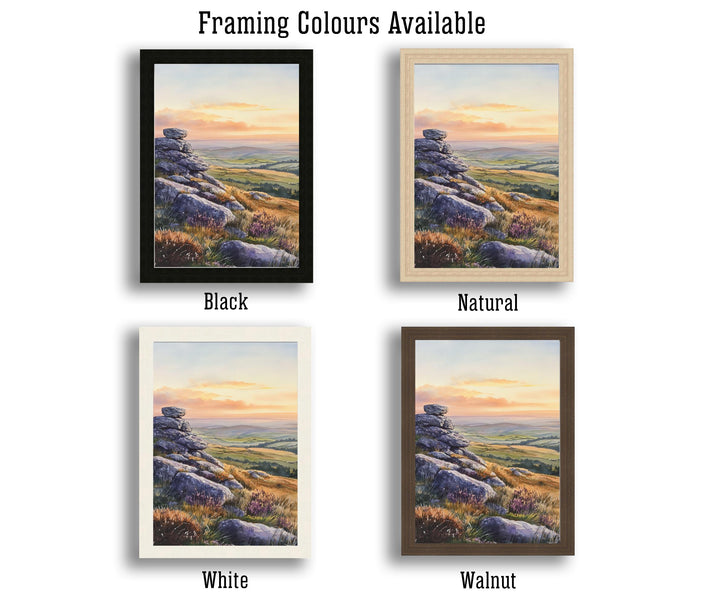 Peak District Watercolor Painting UK Landscape Art Peak District Print Scenic British Countryside Decor