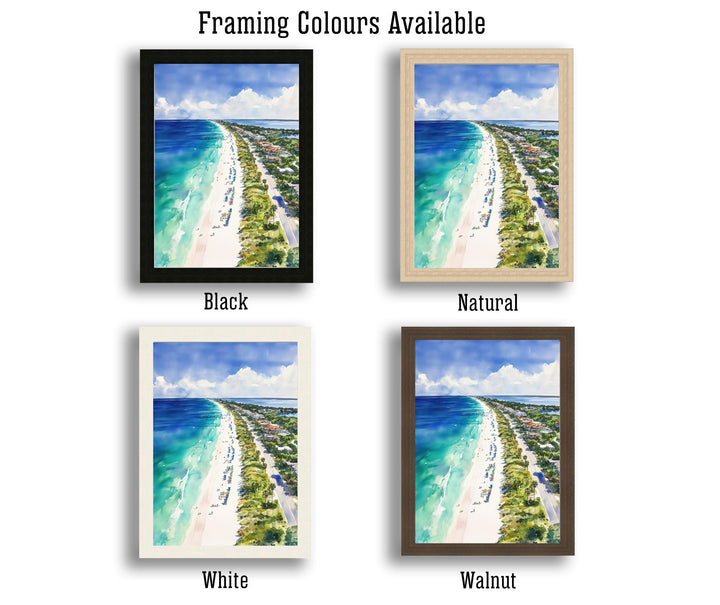 Anna Maria Island Watercolor Painting Florida Beach Art Anna Maria Poster Coastal Decor Scenic Island Art