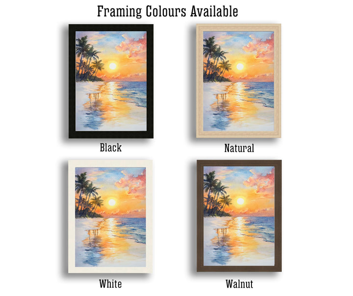 Key West Florida Watercolor Painting Key West Beach Art Florida Poster Watercolor Seascape Tropical Art Key West Decor