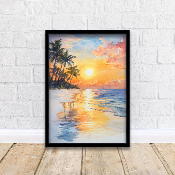 Key West Florida Watercolor Painting Key West Beach Art Florida Poster Watercolor Seascape Tropical Art Key West Decor