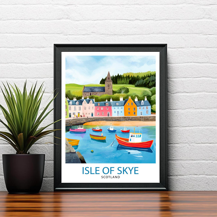 Isle of Skye Travel Poster Scottish Highlands Art Isle of Skye Print Scenic Scotland Poster Isle of Skye Decor