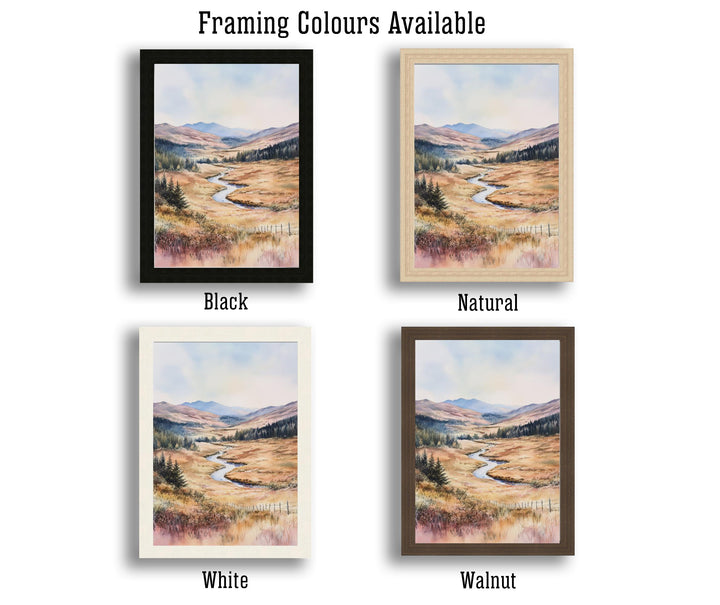 Cairngorms Watercolor Painting Scottish Highlands Art Cairngorms Print Scenic Mountain Watercolor Decor