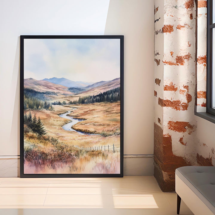 Cairngorms Watercolor Painting Scottish Highlands Art Cairngorms Print Scenic Mountain Watercolor Decor