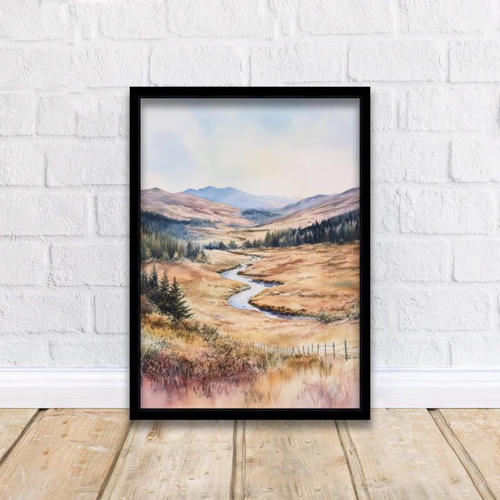 Cairngorms Watercolor Painting Scottish Highlands Art Cairngorms Print Scenic Mountain Watercolor Decor