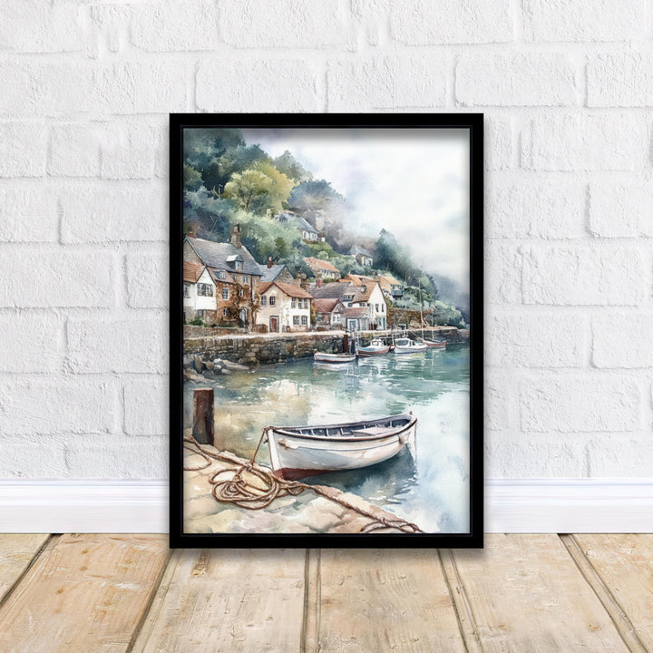 Cloverly Harbour Watercolor Print Coastal Art Cloverly Harbour Painting Scenic Seaside Watercolor Decor