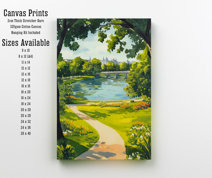 Hyde Park Travel Poster London Park Art Hyde Park Print Scenic London Poster British Nature Decor