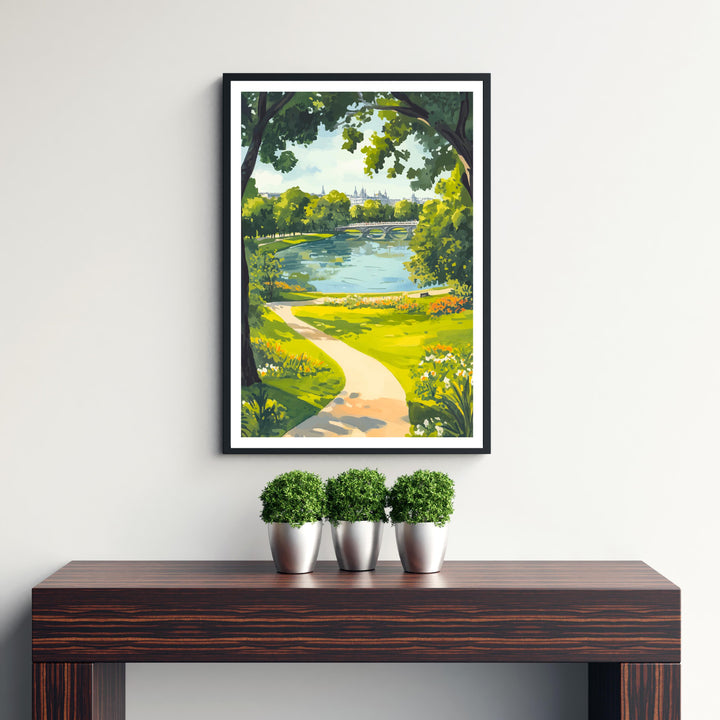 Hyde Park Travel Poster London Park Art Hyde Park Print Scenic London Poster British Nature Decor