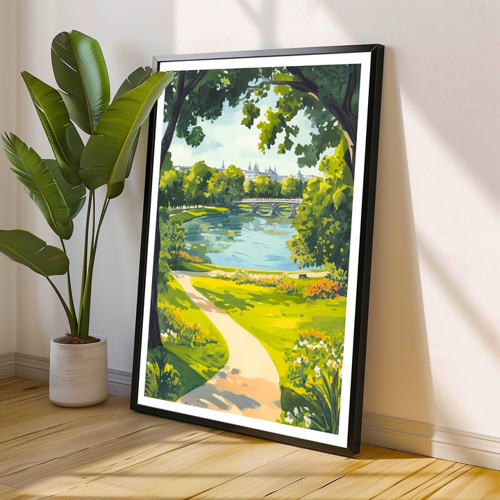 Hyde Park Travel Poster London Park Art Hyde Park Print Scenic London Poster British Nature Decor