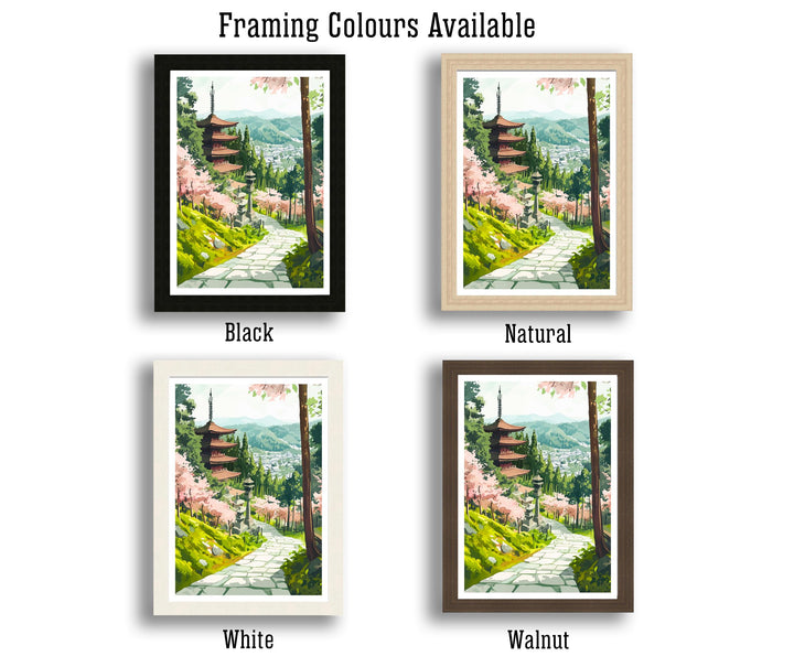 Kyoto Travel Poster Japan City Art Kyoto Print Scenic Japanese Landscape Poster Kyoto Decor