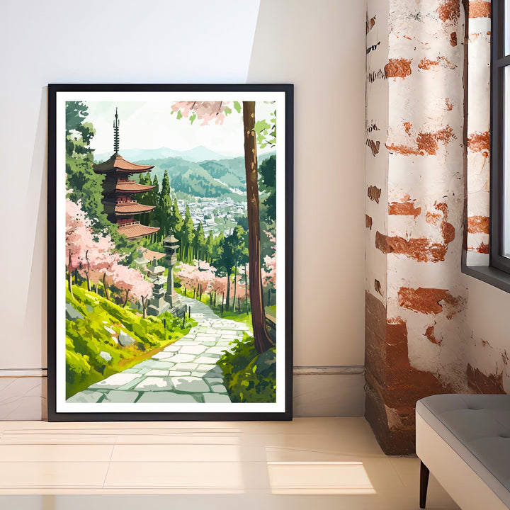 Kyoto Travel Poster Japan City Art Kyoto Print Scenic Japanese Landscape Poster Kyoto Decor