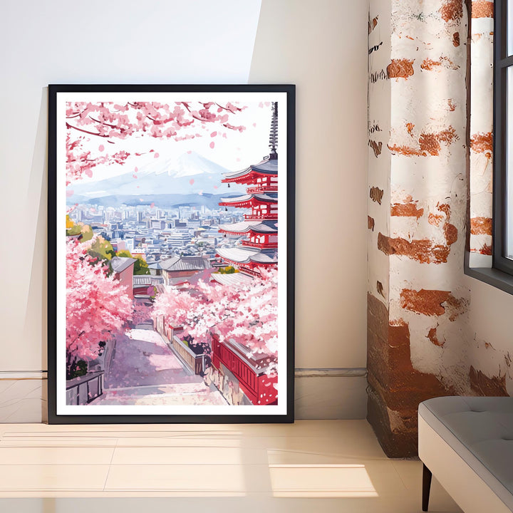 Tokyo Travel Poster Japan City Art Tokyo Skyline Print Scenic Tokyo Poster Urban Japan Decor