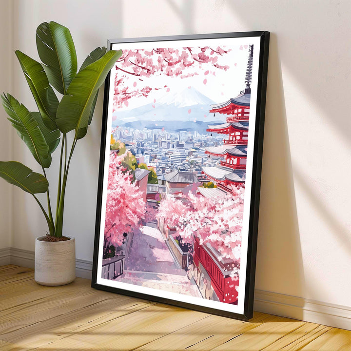 Tokyo Travel Poster Japan City Art Tokyo Skyline Print Scenic Tokyo Poster Urban Japan Decor