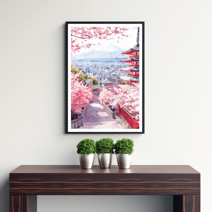 Tokyo Travel Poster Japan City Art Tokyo Skyline Print Scenic Tokyo Poster Urban Japan Decor