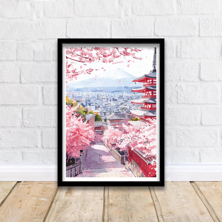Tokyo Travel Poster Japan City Art Tokyo Skyline Print Scenic Tokyo Poster Urban Japan Decor