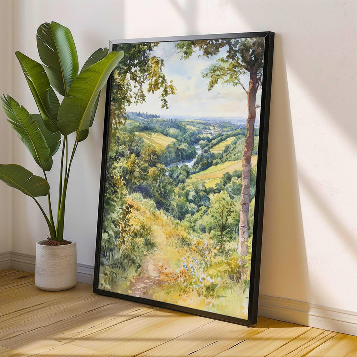 Forest of Dean Watercolor Painting UK Woodland Art Forest of Dean Print Scenic Nature Watercolor Decor