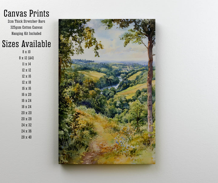 Forest of Dean Watercolor Painting UK Woodland Art Forest of Dean Print Scenic Nature Watercolor Decor