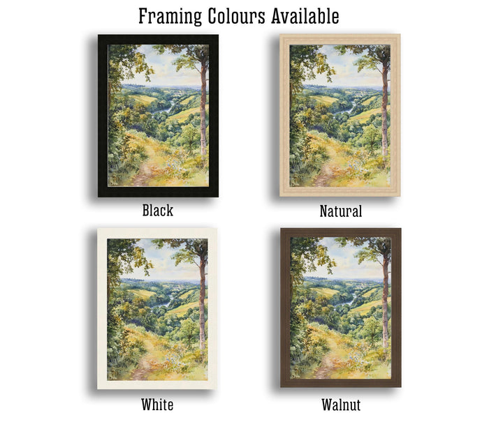 Forest of Dean Watercolor Painting UK Woodland Art Forest of Dean Print Scenic Nature Watercolor Decor