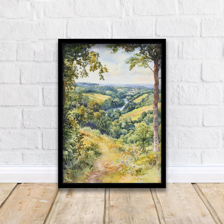 Forest of Dean Watercolor Painting UK Woodland Art Forest of Dean Print Scenic Nature Watercolor Decor