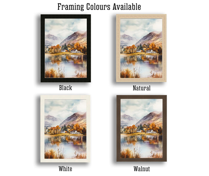 Lake District Watercolor Travel Print Wall Decor Wall Art Lake District Landscape Wall Hanging Home Décor British Countryside Gift Art