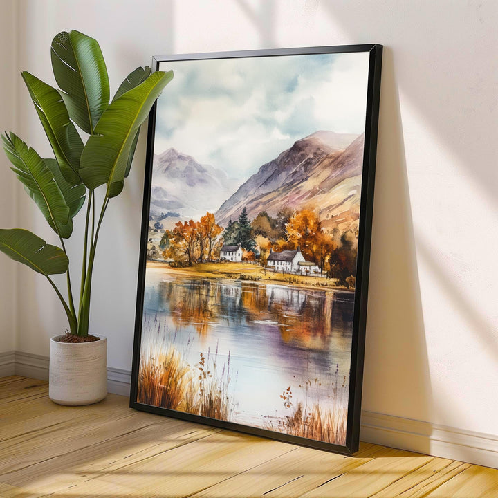 Lake District Watercolor Travel Print Wall Decor Wall Art Lake District Landscape Wall Hanging Home Décor British Countryside Gift Art
