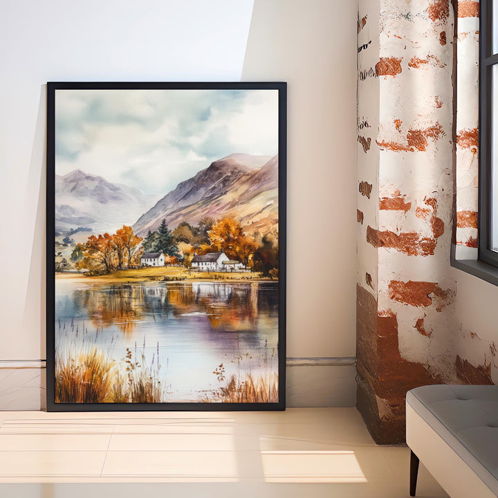 Lake District Watercolor Travel Print Wall Decor Wall Art Lake District Landscape Wall Hanging Home Décor British Countryside Gift Art