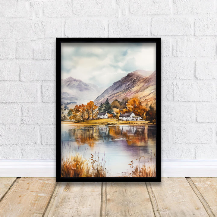 Lake District Watercolor Travel Print Wall Decor Wall Art Lake District Landscape Wall Hanging Home Décor British Countryside Gift Art