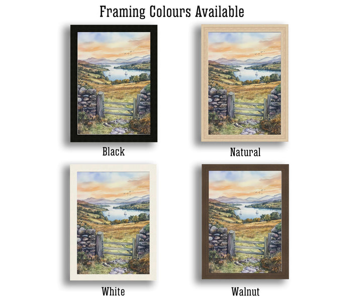 Lake District Watercolor Travel Print Wall Decor Wall Art Lake District Landscape Wall Hanging Home Décor British Countryside Gift Art