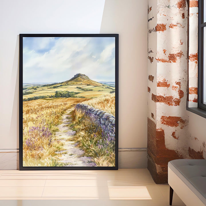 Roseberry Topping Watercolor Painting North Yorkshire Art Roseberry Topping Print Scenic UK Landscape Decor