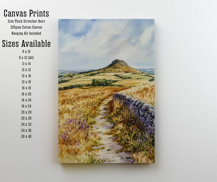 Roseberry Topping Watercolor Painting North Yorkshire Art Roseberry Topping Print Scenic UK Landscape Decor