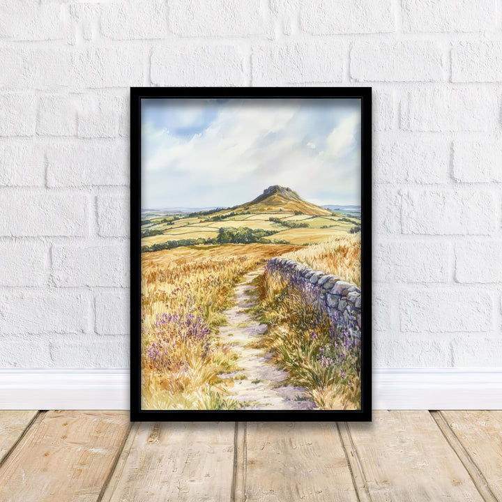 Roseberry Topping Watercolor Painting North Yorkshire Art Roseberry Topping Print Scenic UK Landscape Decor