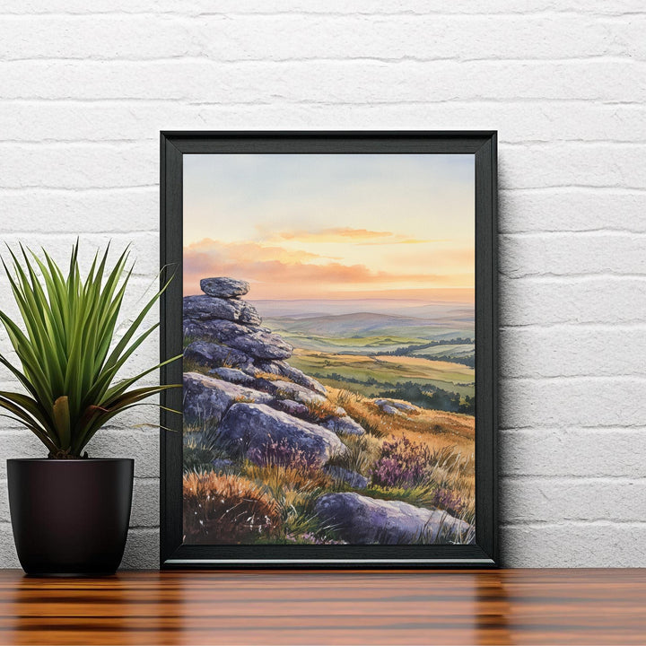 Peak District Watercolor Painting UK Landscape Art Peak District Print Scenic British Countryside Decor