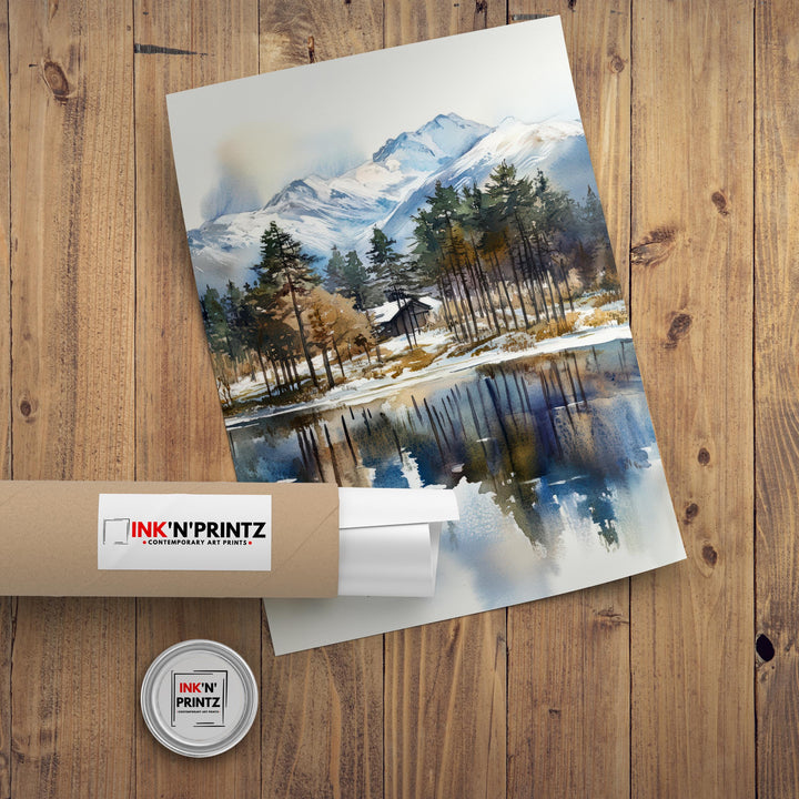 Aviemore Scotland Watercolor Painting Scottish Highlands Art Aviemore Print Scenic Scotland Decor