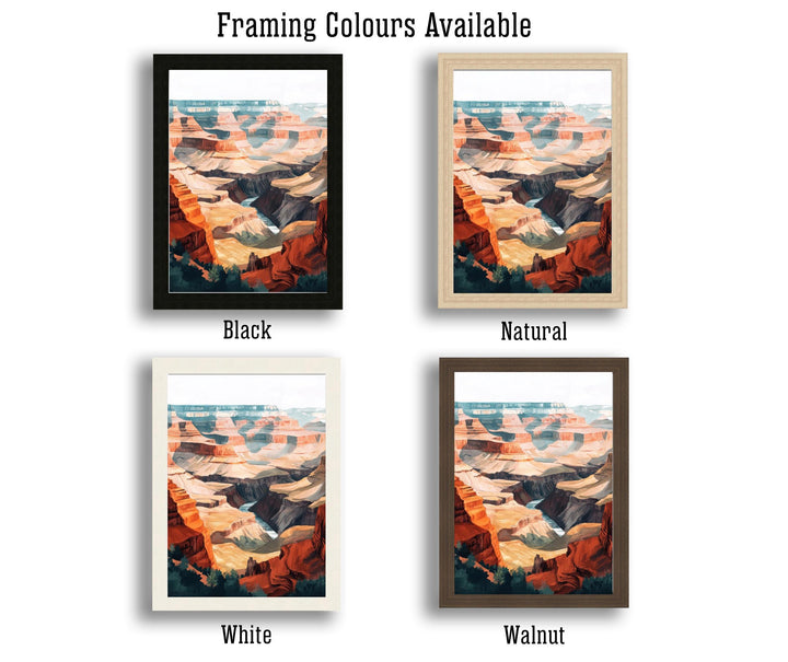 Grand Canyon Watercolor Painting Arizona Landscape Art Grand Canyon Print Scenic Canyon Watercolor Decor