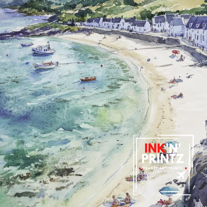 Portmeirion Watercolor Painting Welsh Village Art Portmeirion Print Scenic Watercolor Decor